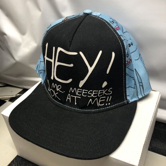 Rick and Morty Mr. Meeseeks Snapback Adjustable Hat HEY! LOOK AT ME! Graphic Cap - Picture 2 of 10